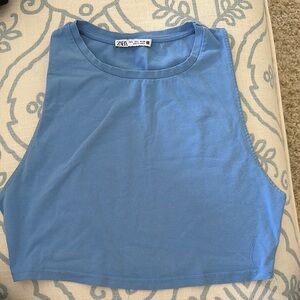 Zara Women's Blue Crop Top
